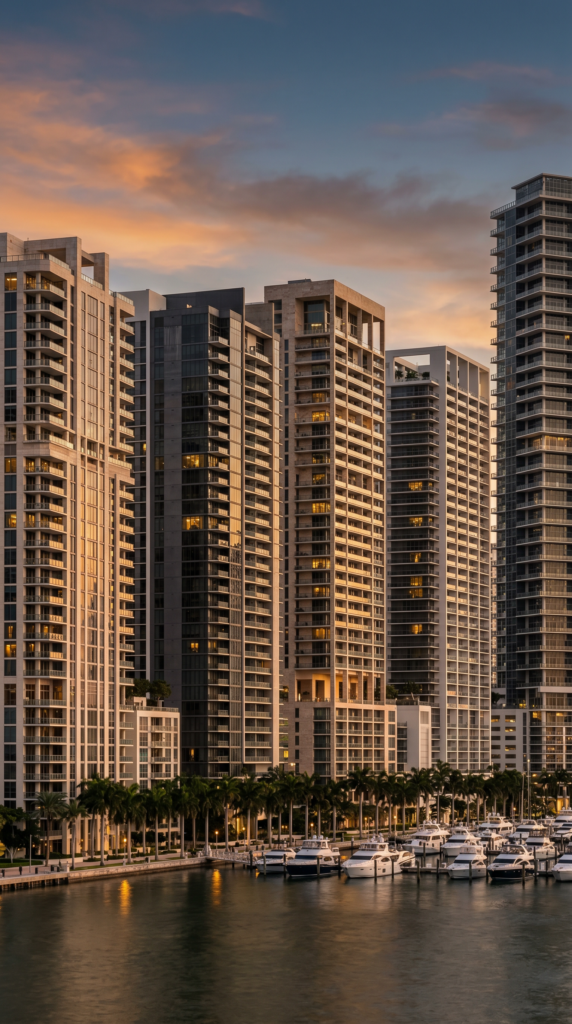 Edificios residenciales de lujo en Miami en un mercado con más inventario y mayor selección