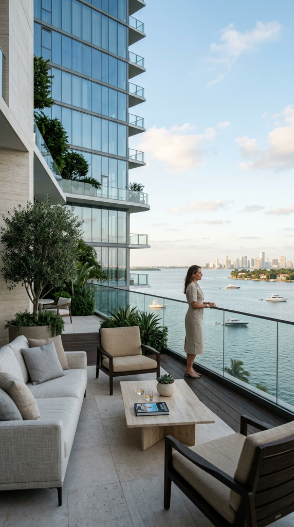 Torre residencial de lujo frente al agua en Miami, ejemplo de cómo el segmento premium mantiene demanda y valor diferencial en 2026.