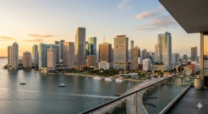 Mercado inmobiliario Miami 2026 con vista de Brickell y Downtown