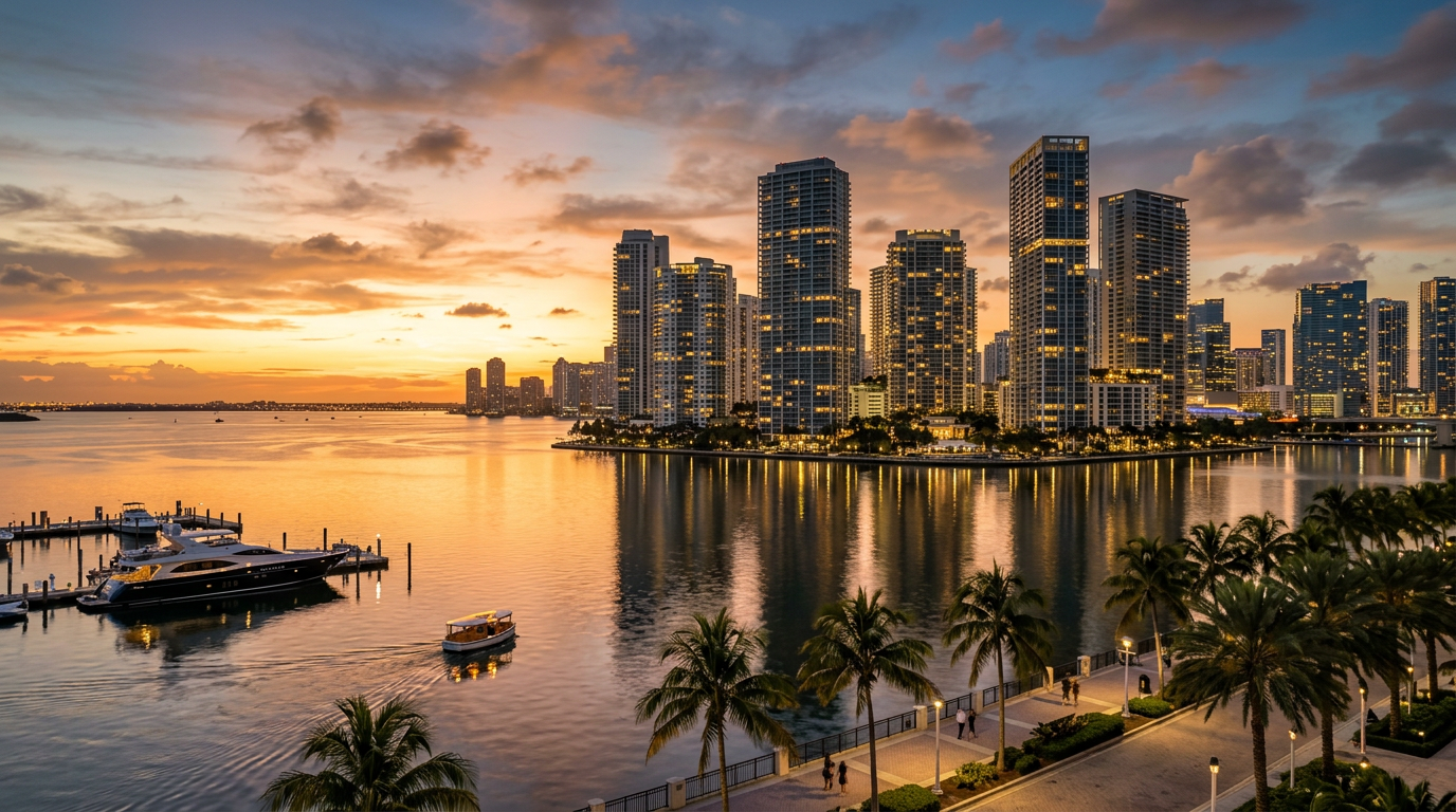 Brickell Key después de la implosión del Mandarin Oriental en Miami