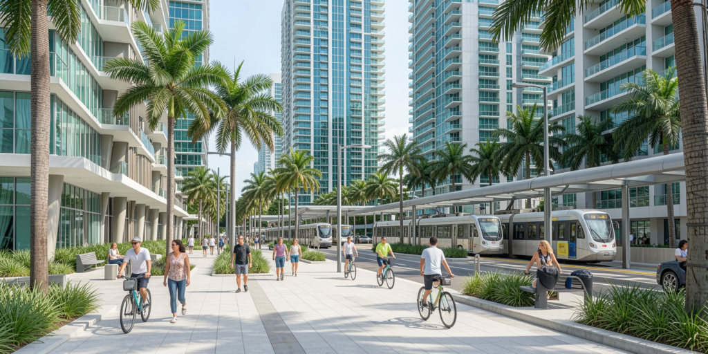 Infraestructura y espacios urbanos de Miami con potencial de impacto a largo plazo.