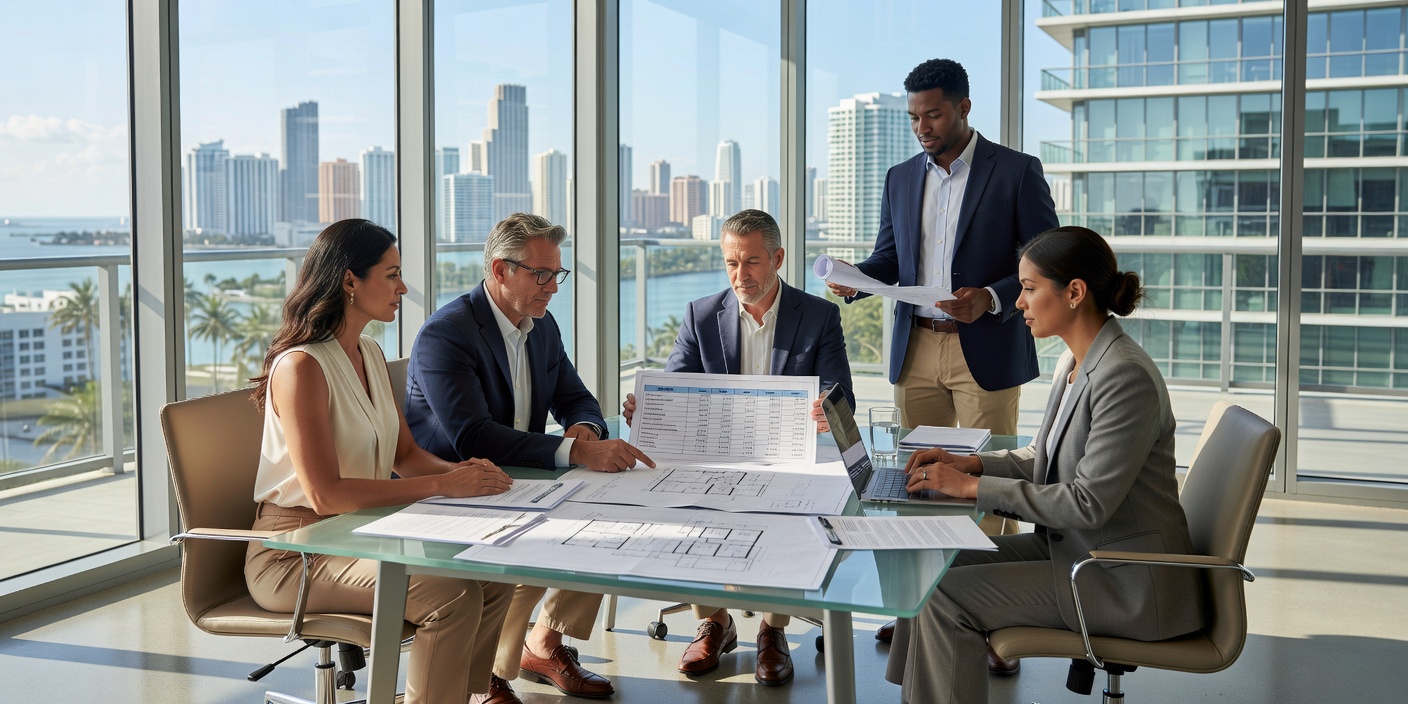 Especialista revisando los requisitos de financiamiento para condominios en Miami en 2026.