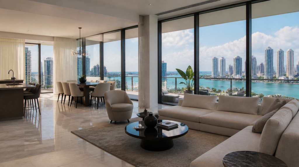 Condo de inversión en Miami preparado para diferentes estrategias de alquiler.