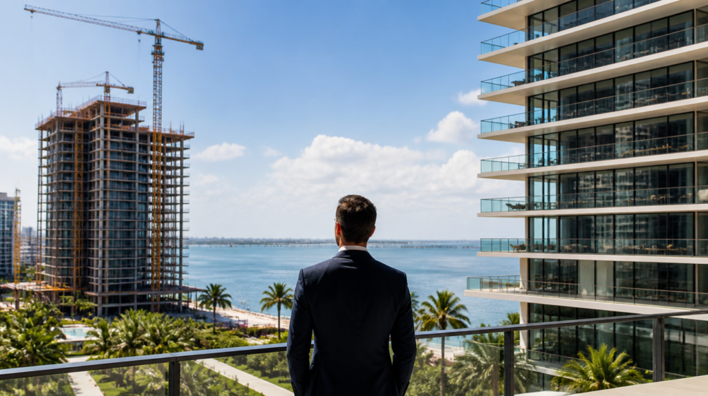 Comparación entre preconstrucción vs condo terminado en Miami para invertir en 2026.