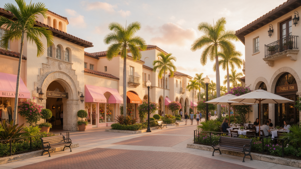 Miracle Mile y estilo de vida de Coral Gables Miami.