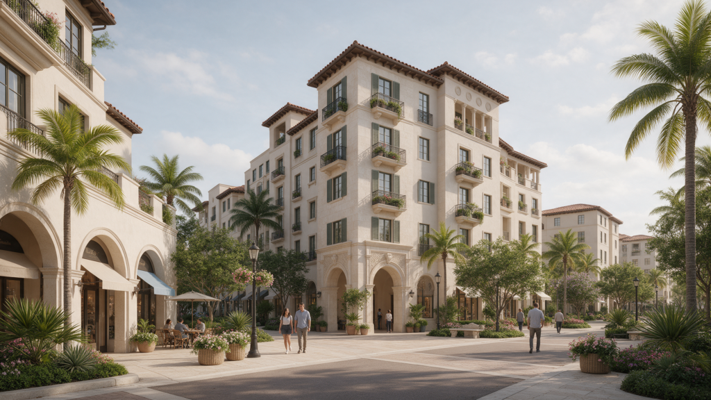 Desarrollo inmobiliario y planificación urbana en Coral Gables.